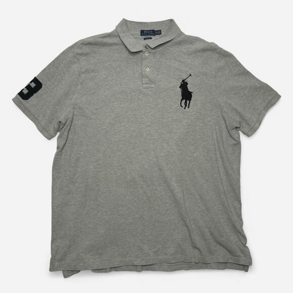 Polo Ralph Lauren Big Pony Grey Polo Shirt XXL Classic Fit - Picture 1 of 6